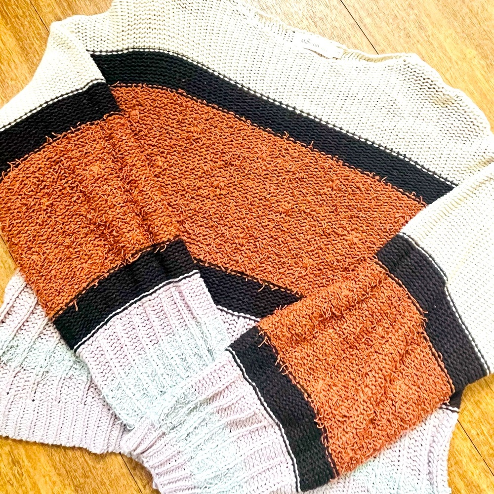 Color Block Knit Sweater
